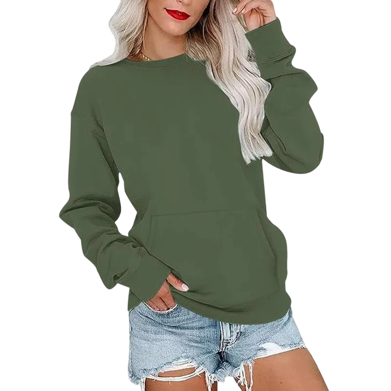 8PACK-Women's Crewneck Hoodless Sweatshir