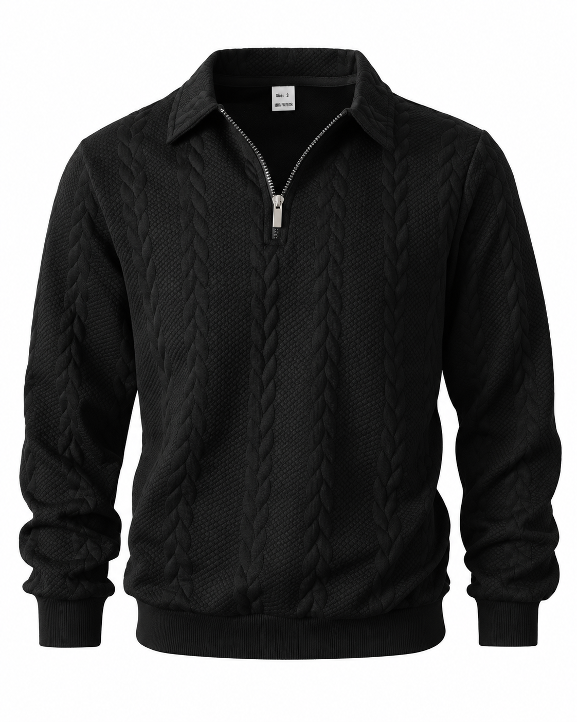 Men’s Outfits Knitted Polo Neck Long Sleeve Fitted Knitwear Sweatshirt for Daily Wear, Casual Basic Knitwear, Old Money Zipper Half Button Design, Casual Versatile Sweater Pullover, Essential for Man’s Wardrobe