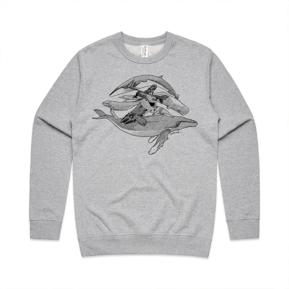 Simple whale pattern versatile casual sports shirt