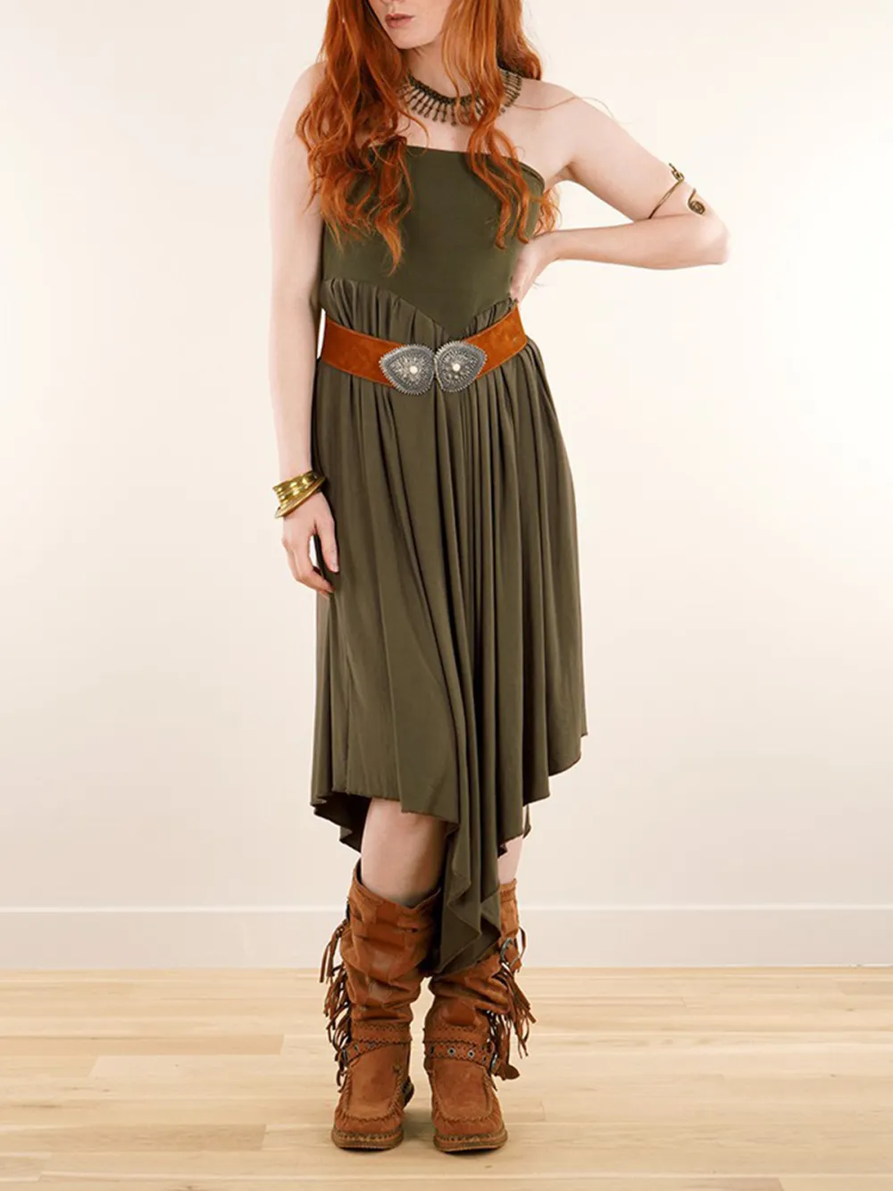 Skirted Harem Pant 2in1 Maxi Dress