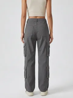 Flexible Multi Pocket Casual Look Women's Multi Pocket Cargo Pants