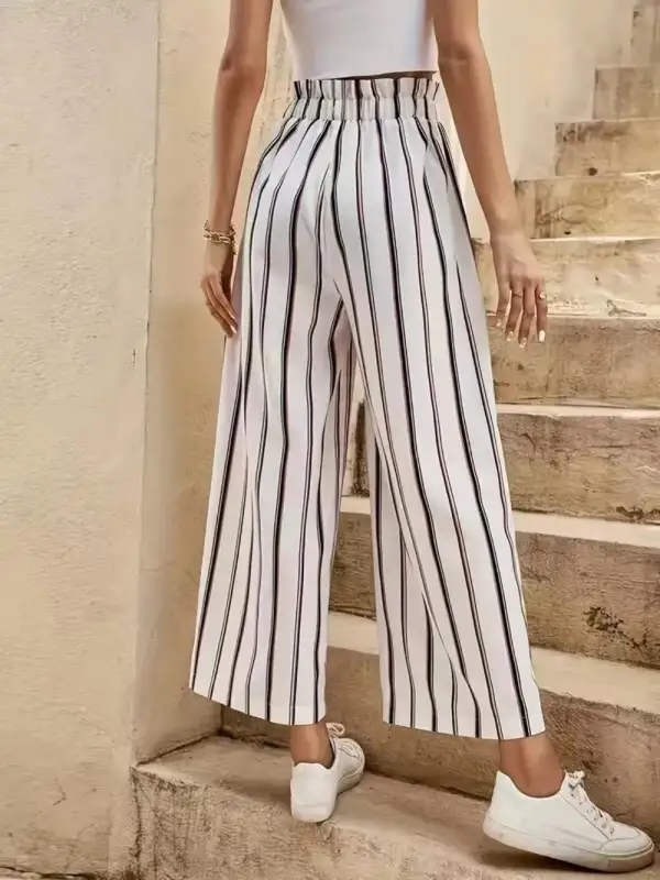 Casual Tie Waist Tie Detail Pants