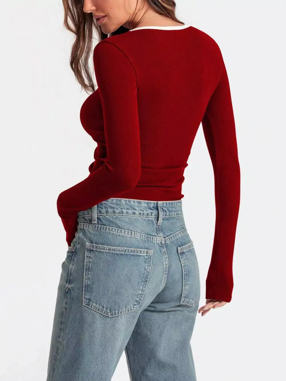Scoop Neck Long Sleeve T-Shirt