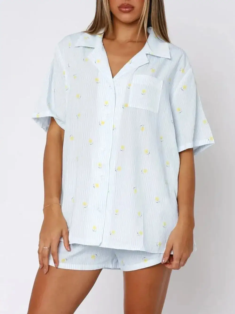 Striped Heart Comfortable Everyday Pajama Set