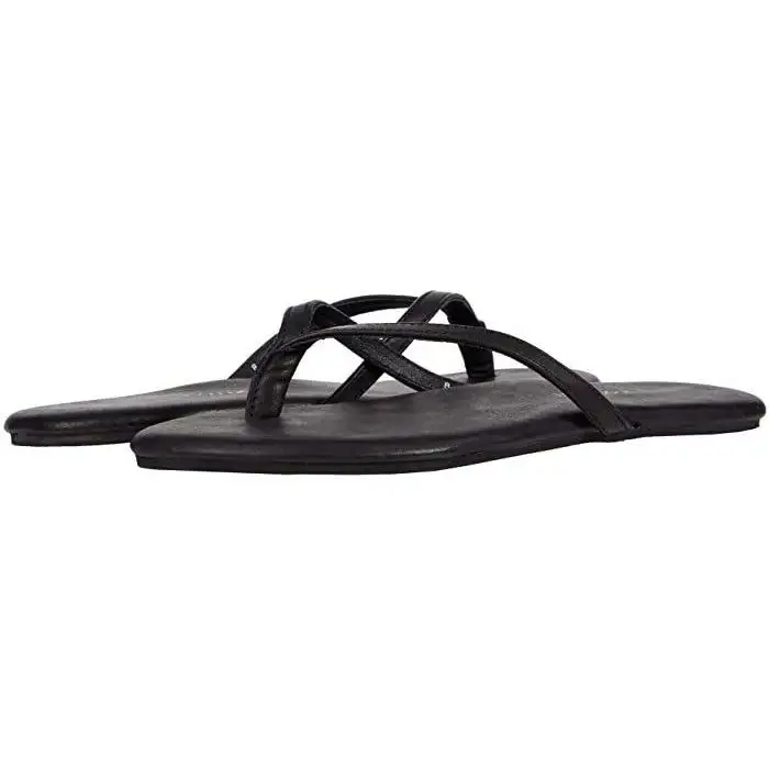 Flexible Leather Flip Flops