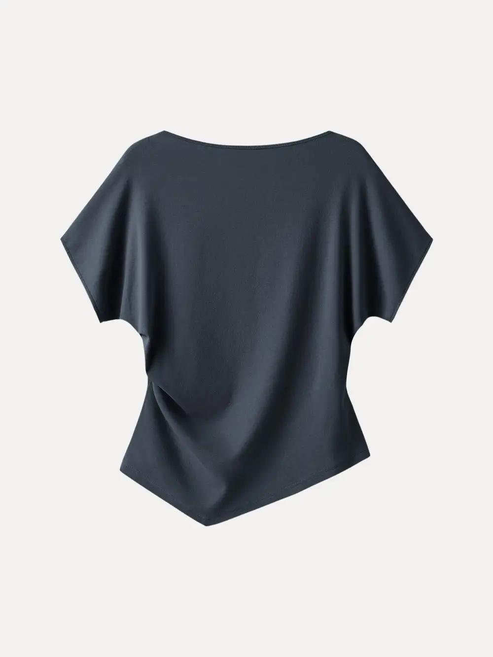 Cotton Lyocell Boatneck Angled Summer Tee