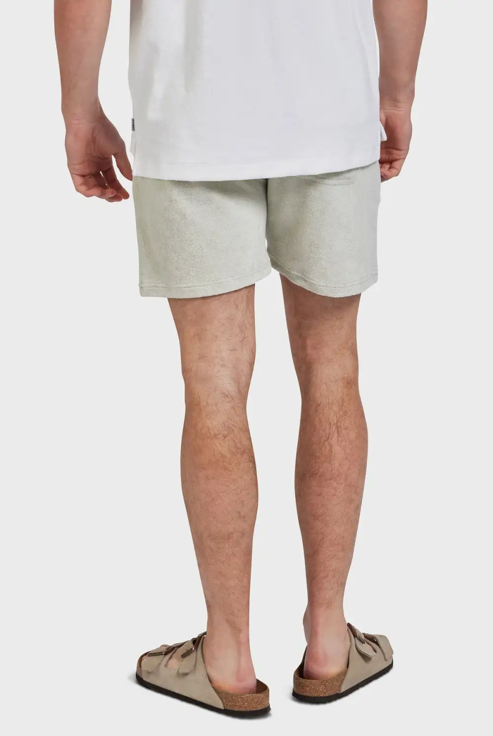 White Linen Blend Shorts