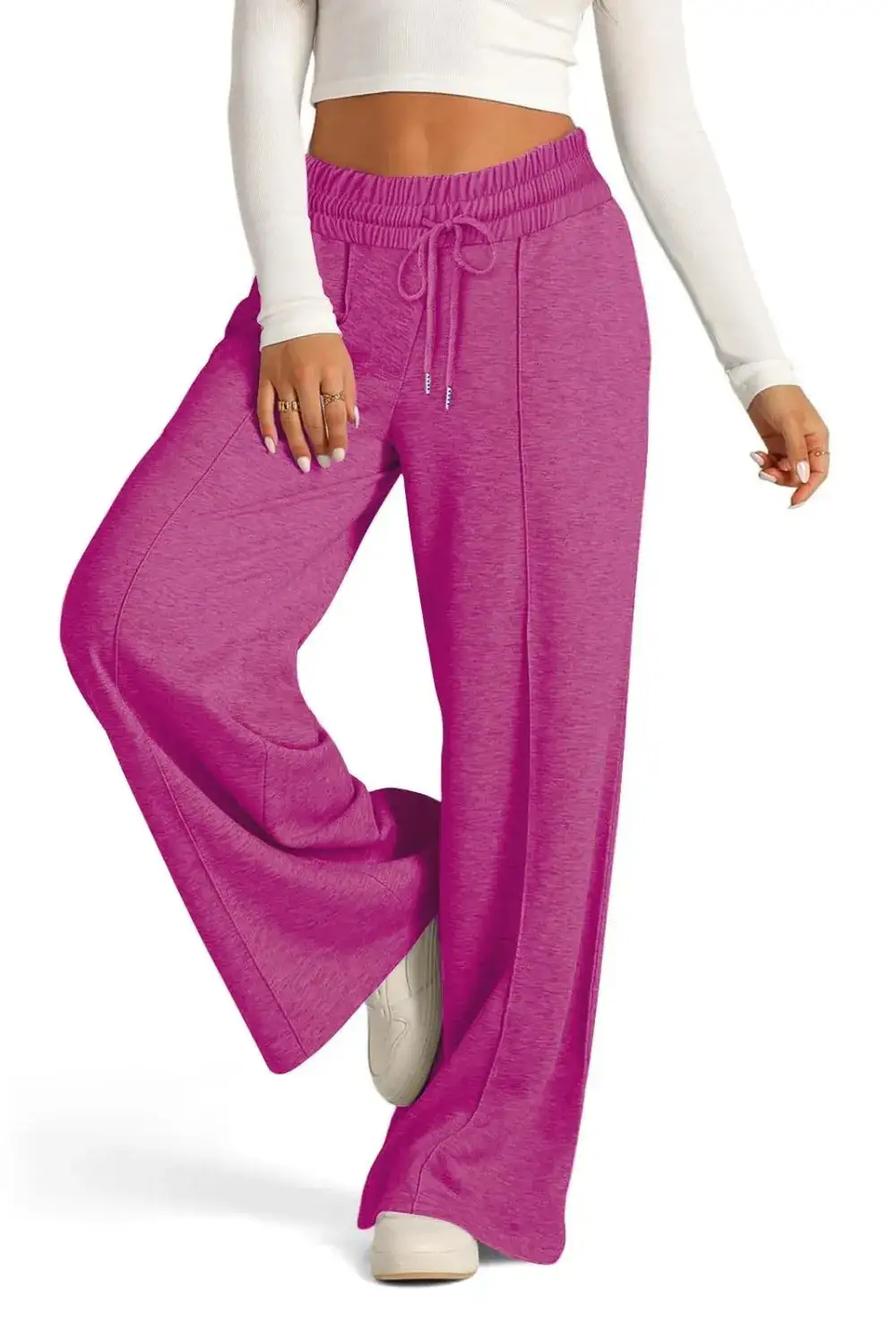 Lightweight High Waist Wide Leg Pants