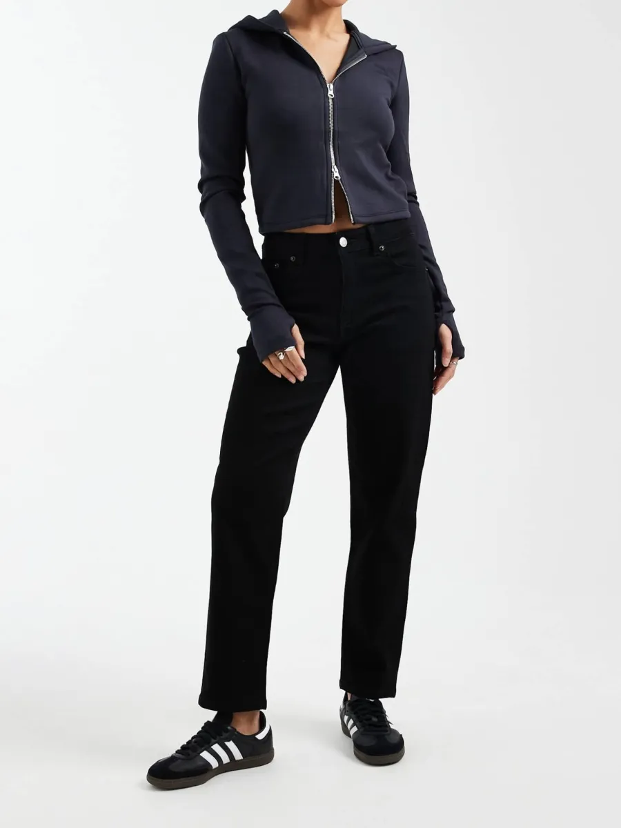 Straight-Leg Denim Pants