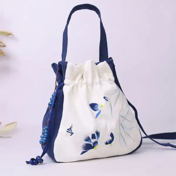 Embroidered Butterfly Bag