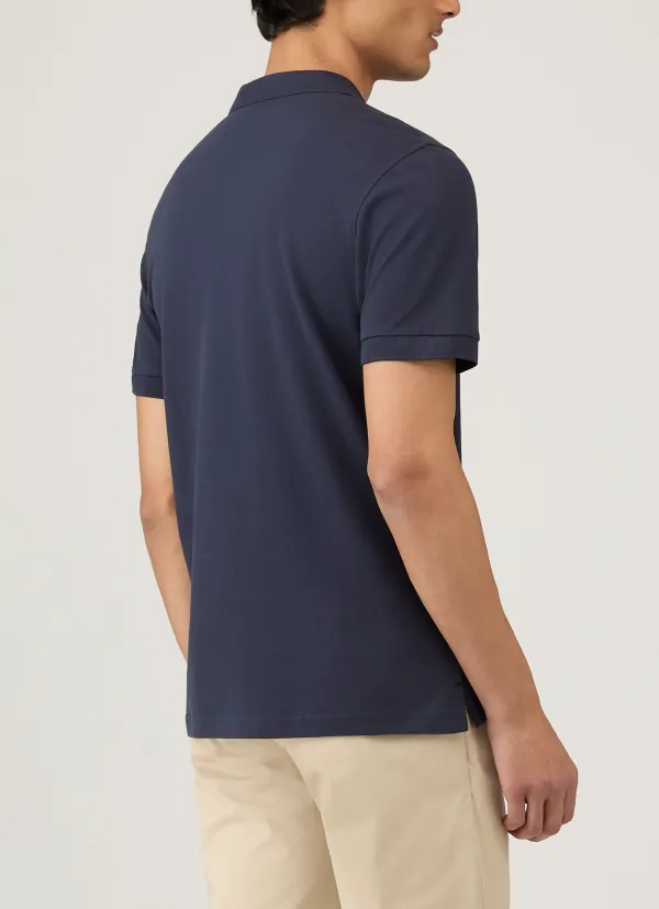 Refined Everyday Slim Fit Cotton Pique Short Sleeve Polo Shirt