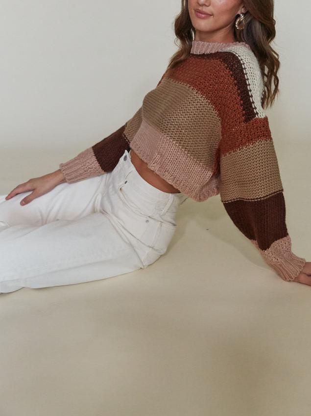 Cropped Striped Sweater