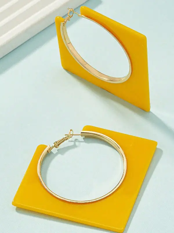 Streamlined Openwork Drop Earrings