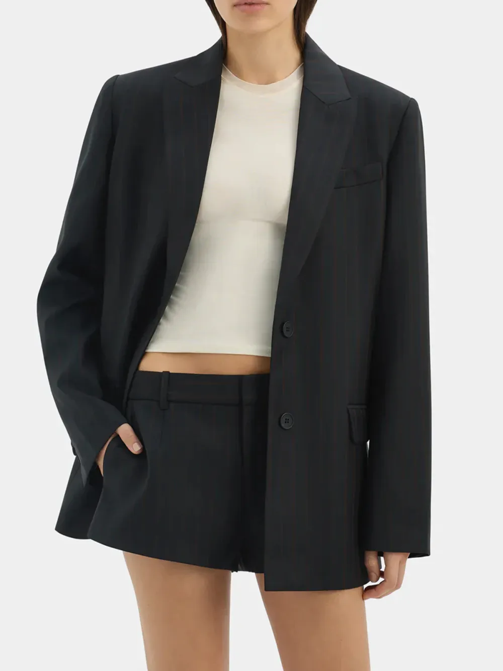 Casual Style Drawstring Pant Red Pinstripe