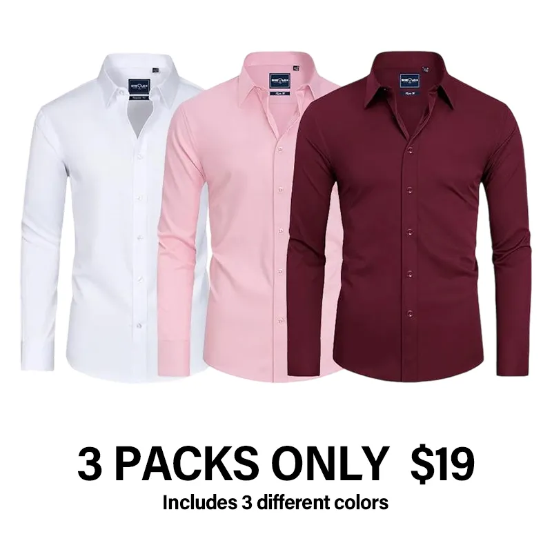 Men's Formal Long-sleeved Button-down Shirt