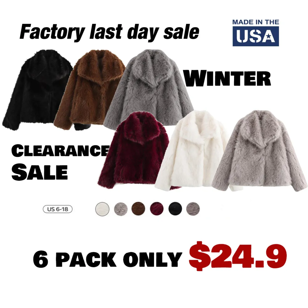 Women's Luxurious Oversize Solid Color Wide Lapel Snap Closure Fuzzy Thermal Outerwear, Fall & Winter Long Sleeve Outerwear, Faux Fur Outfit