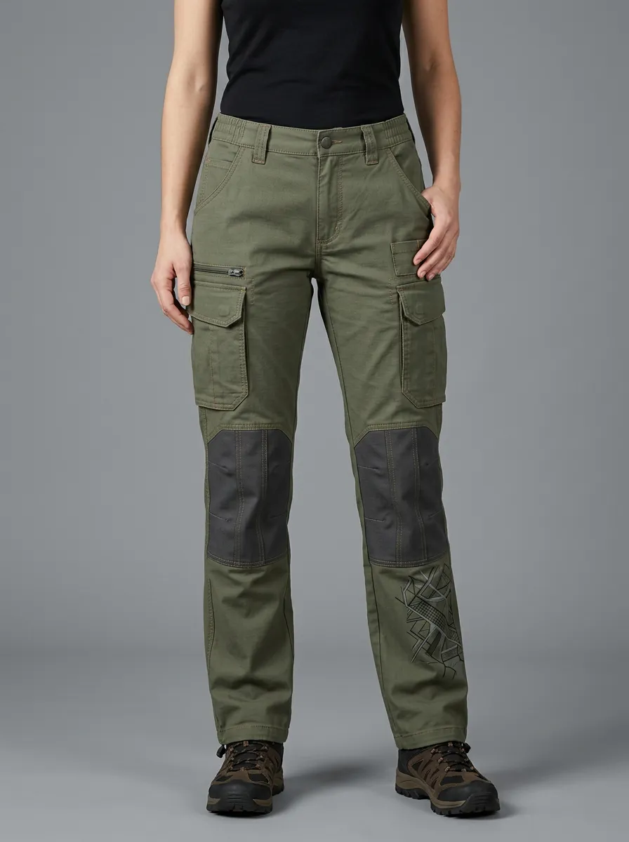Unisex Utility Geometric Tactical Work Pants