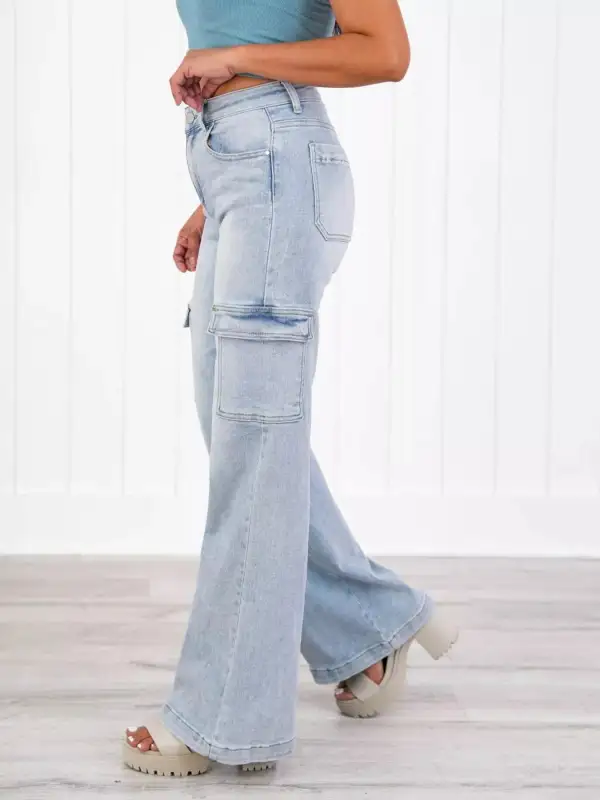 Wide Leg Denim Jeans