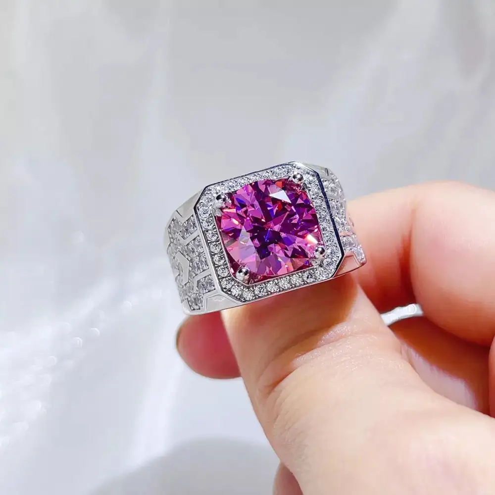 Clean Sparkle Sterling Silver Moissanite Ring
