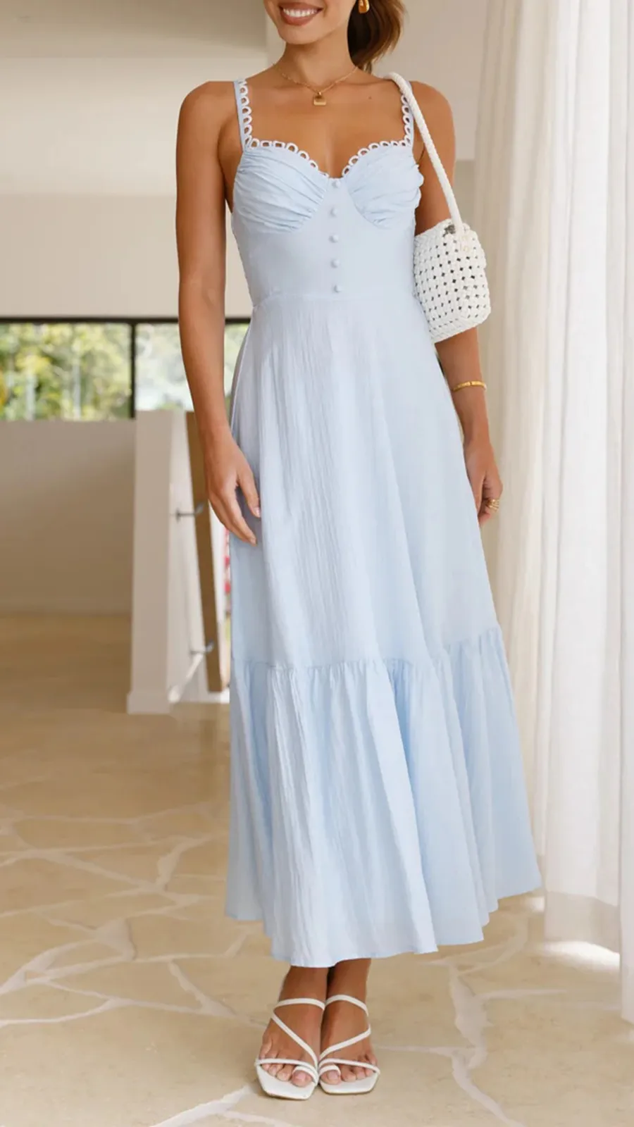 Front Button Detailing Dress