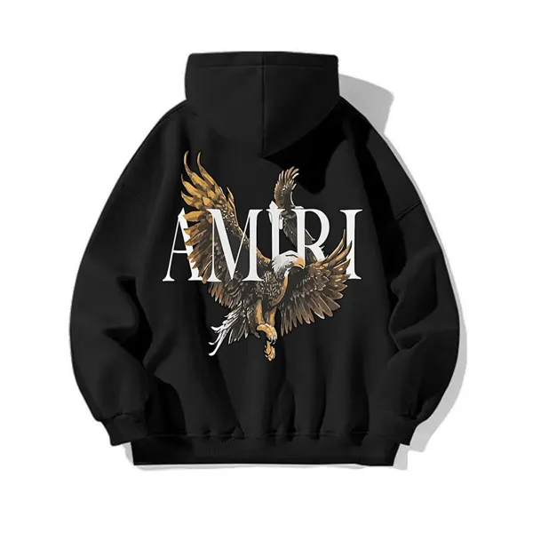 Monogram Detailed Black Hoodie For Urban Fashion