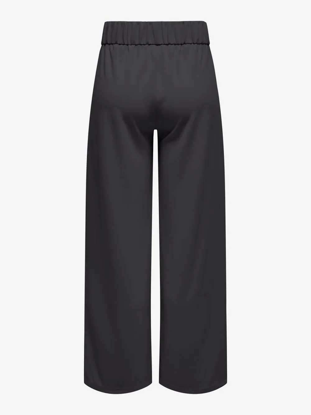 Wide-Leg Smooth Fabric Casual Style Pants