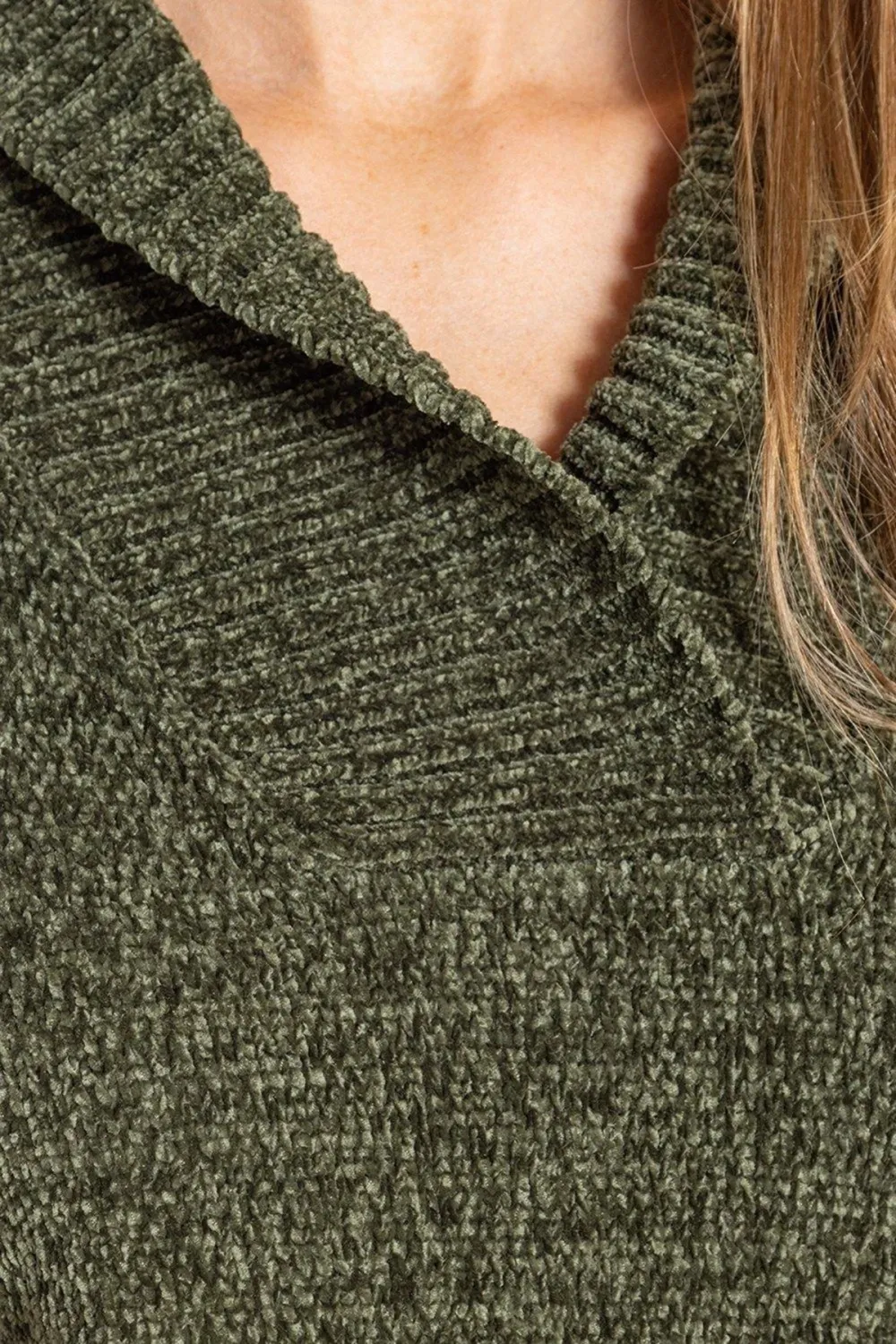 Fleece Knitted Lapel Top