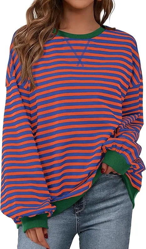 ✨ Women’s Striped Hoodie Sweatshirt – Cozy, Cute & Fall-Ready