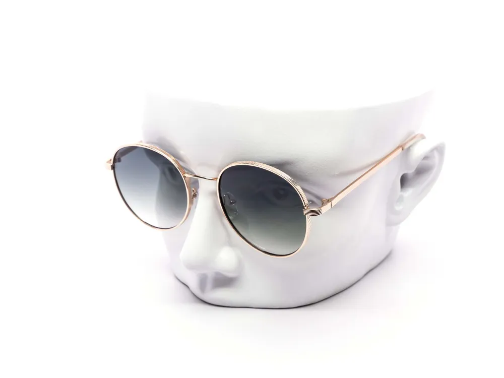 12-Pack Classic Metal Round Gradient Sunglasses