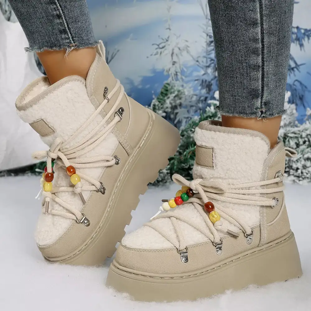 Lace Up Platform Winter Boots