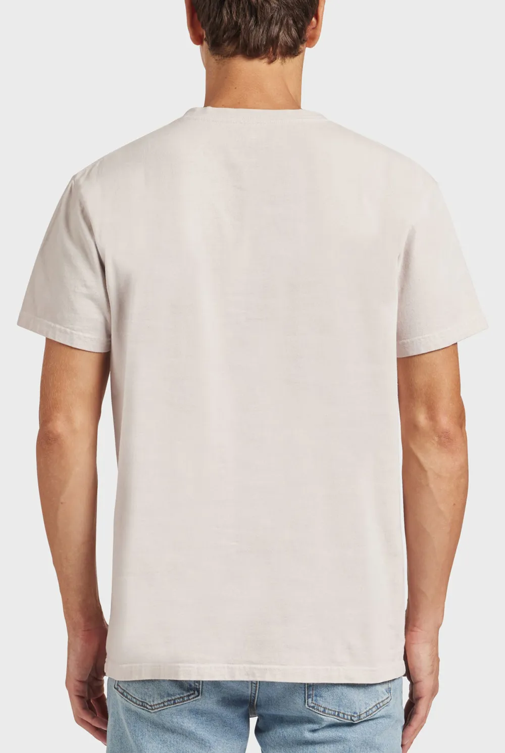 Blue Short Sleeve Crew Neck Basic Tee