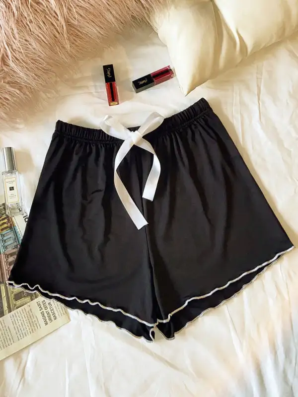 Knitted Comfort Short Pajama Pants Shorts