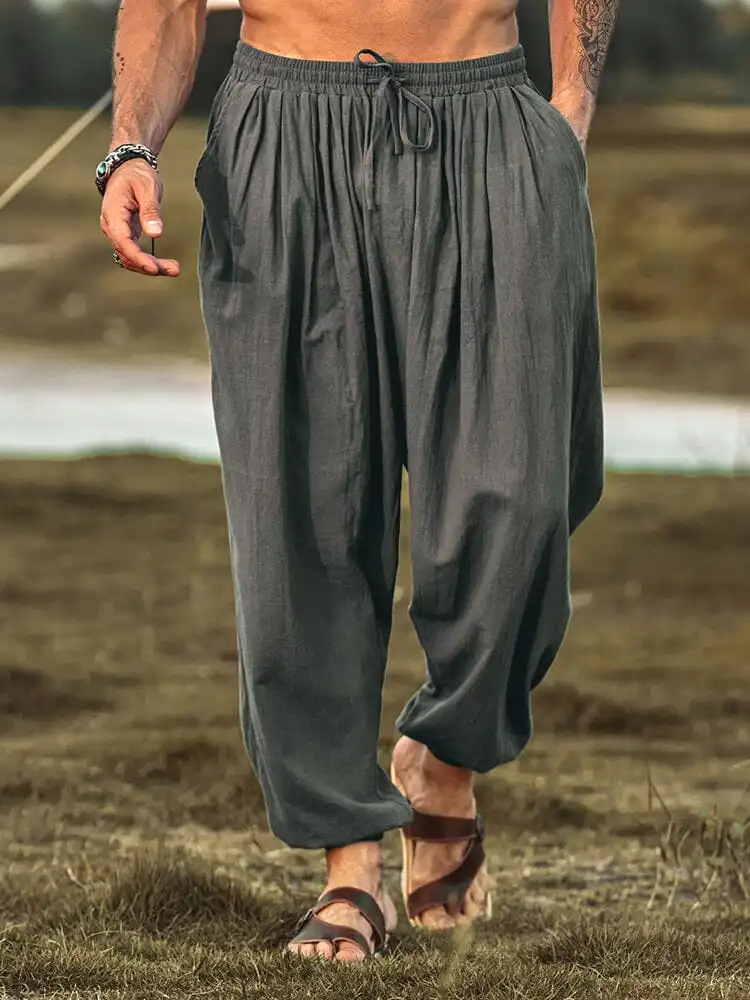 Loose Fit Linen Pants
