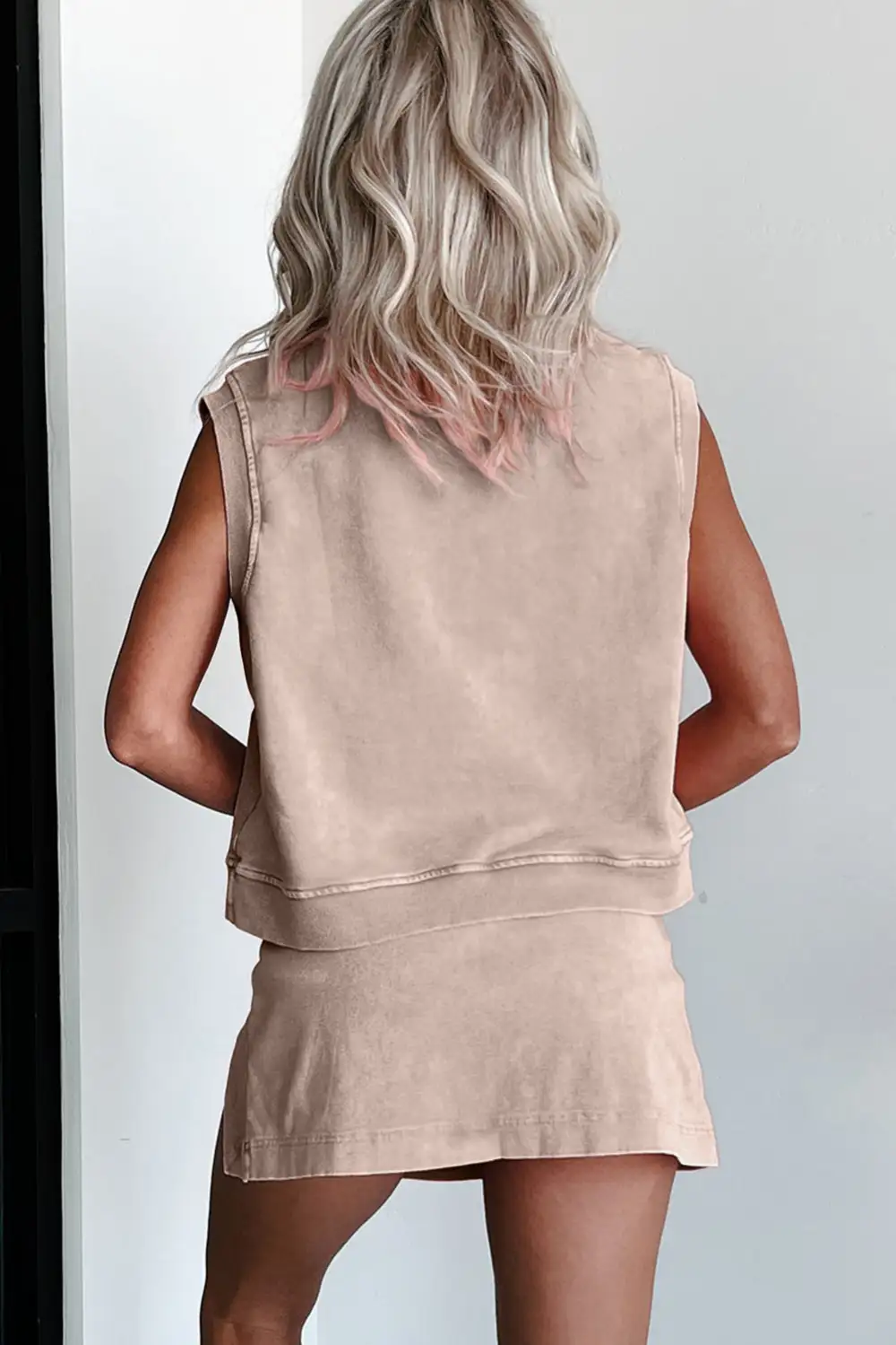 Cotton Blend Smoke Coordinated Set