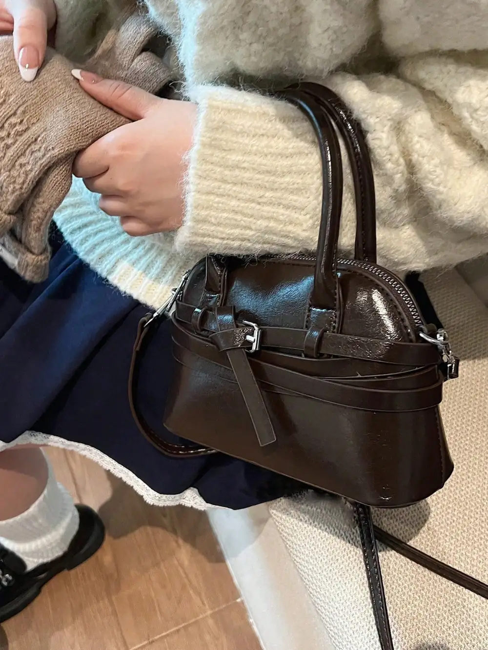 Clasp Shoulder Bag
