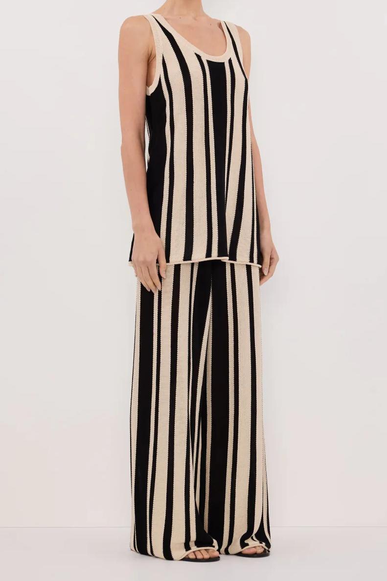 STRIPE LONGLINE KNIT TUNIC