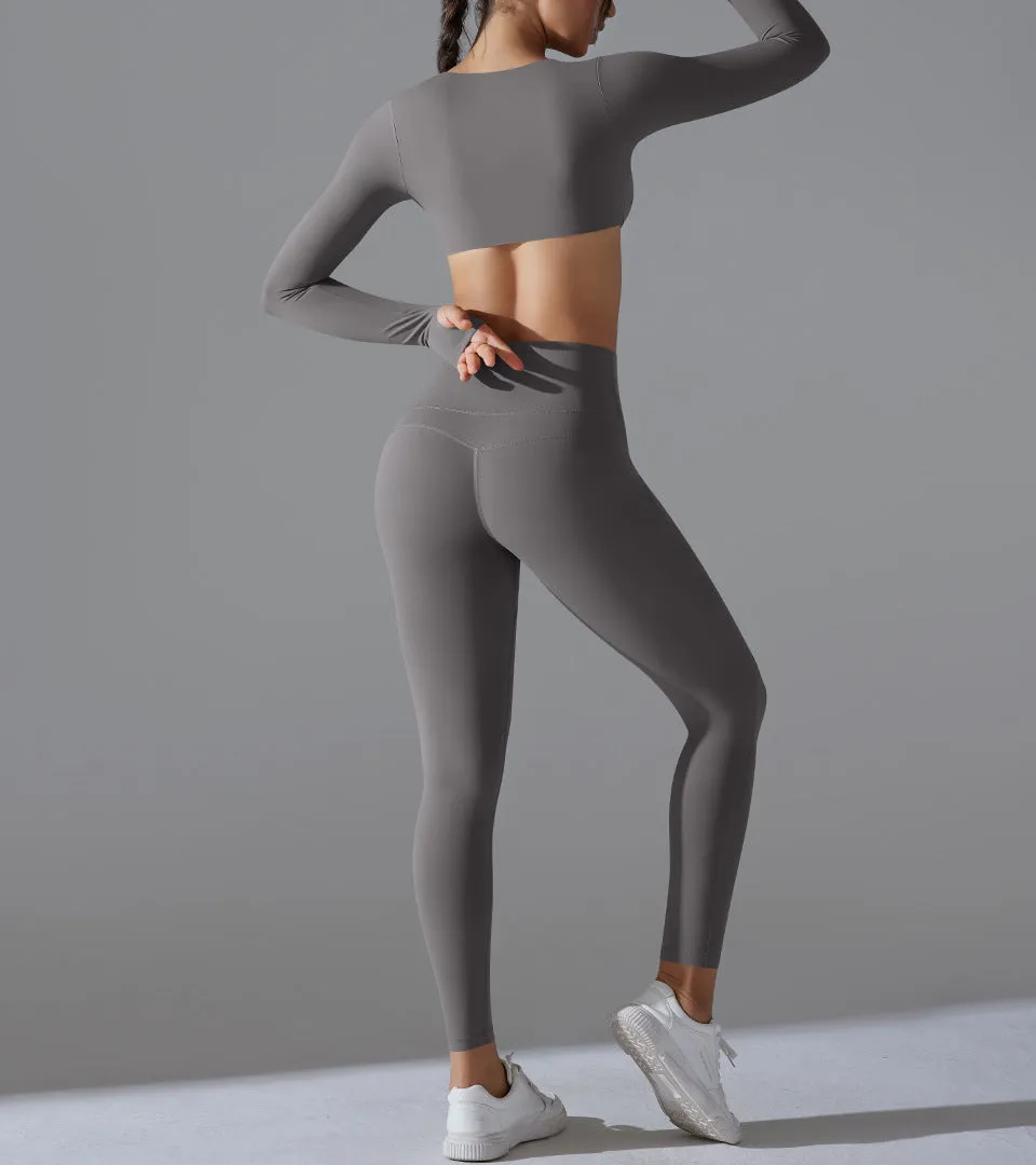 High-Waist Yoga Two-Piece Activewear Active Set