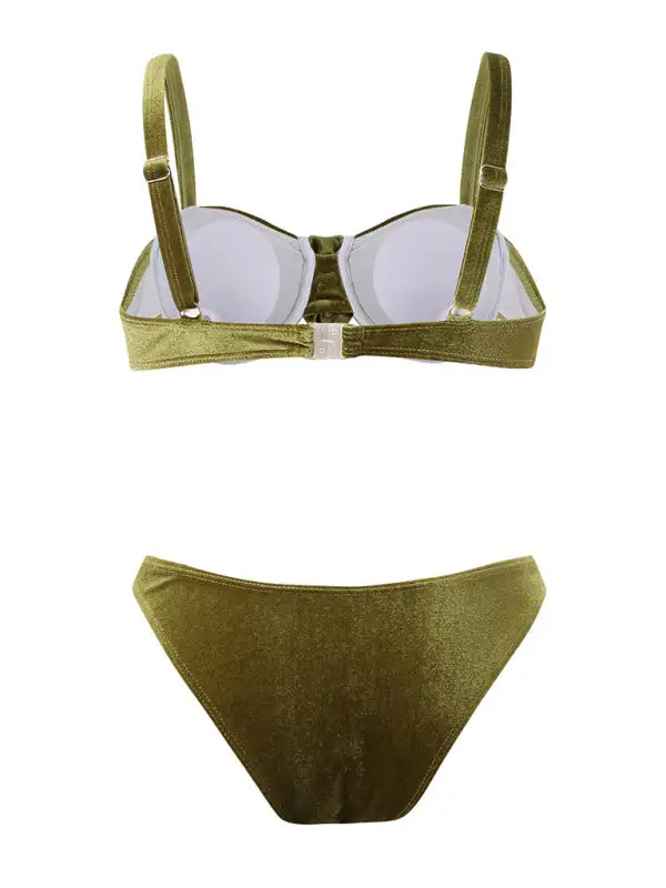 Retro Flower Bikini Top Swim Set