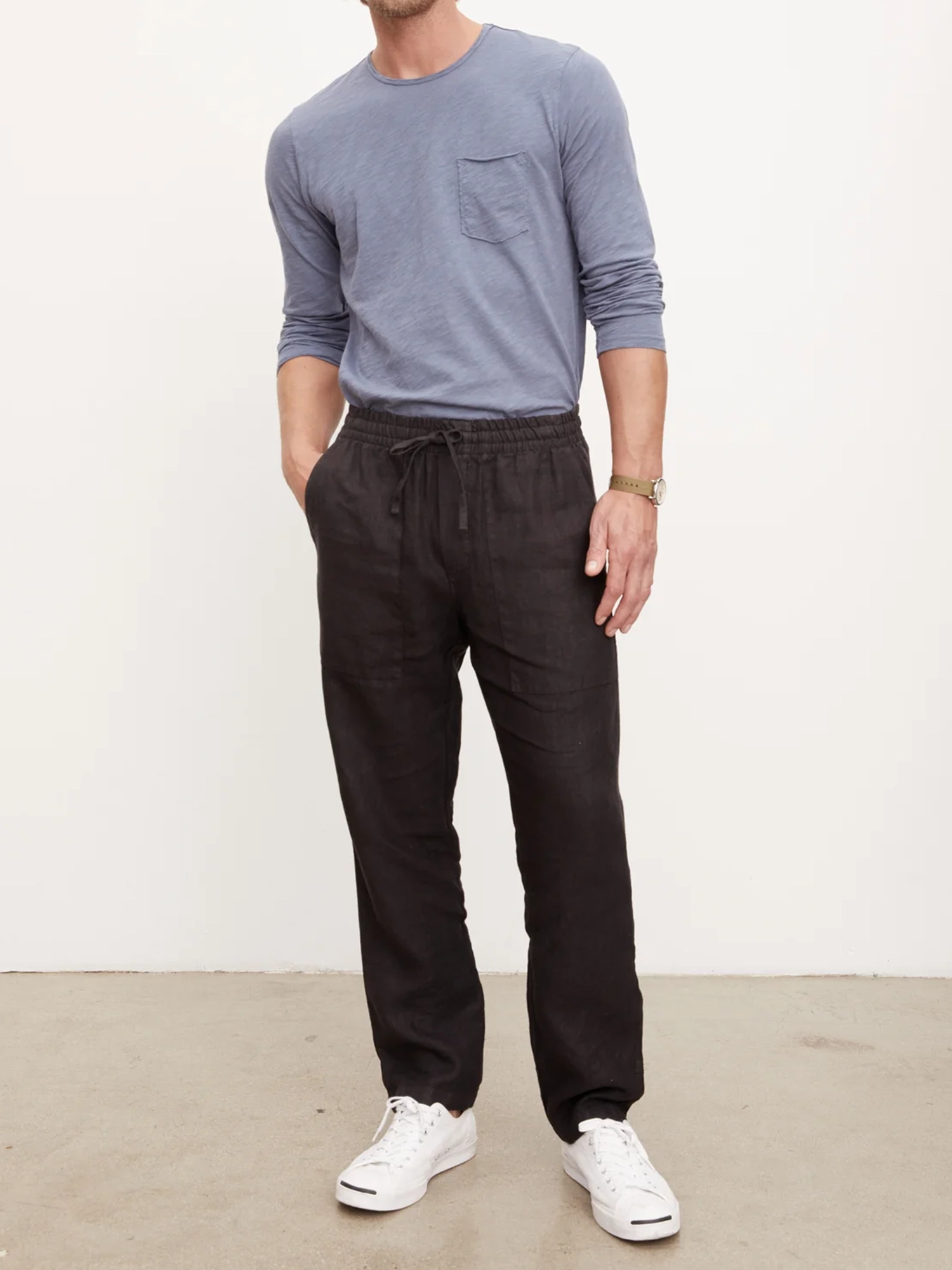Men's Double Pockets Cotton Pants