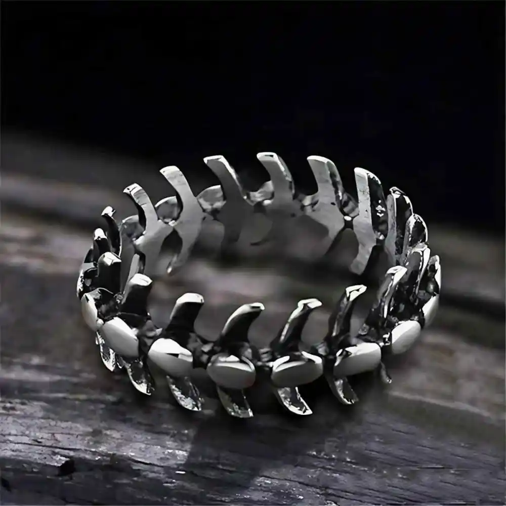 Men's Fishbone Ring