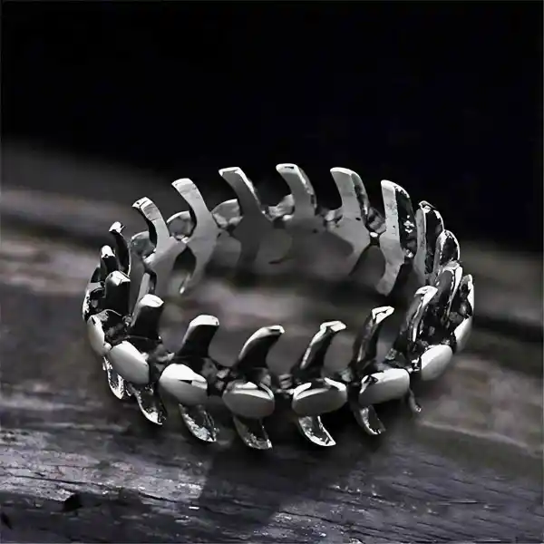 Men's Fishbone Ring