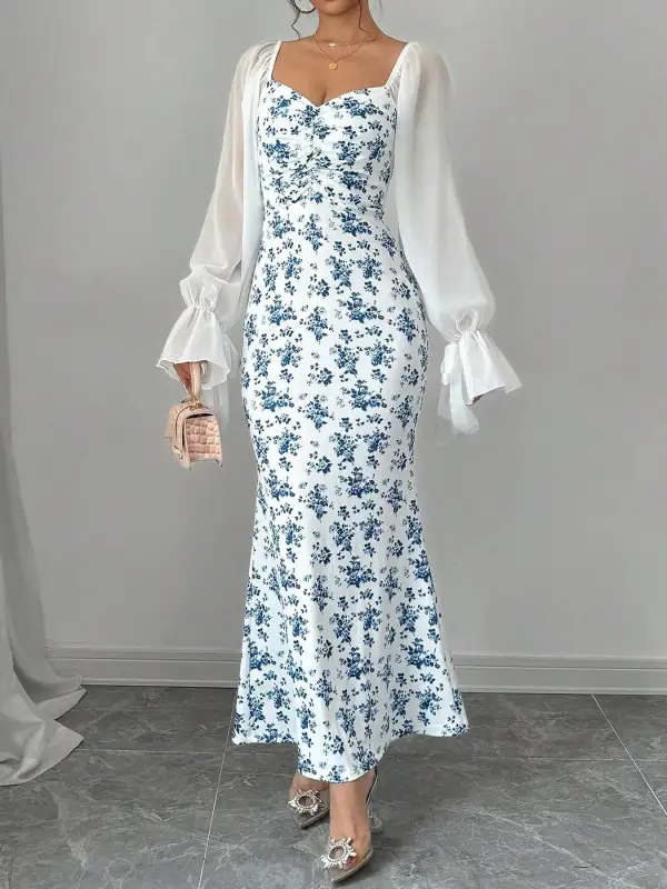 Easy Drape Clean Line Lightweight Feel Maxi Dress