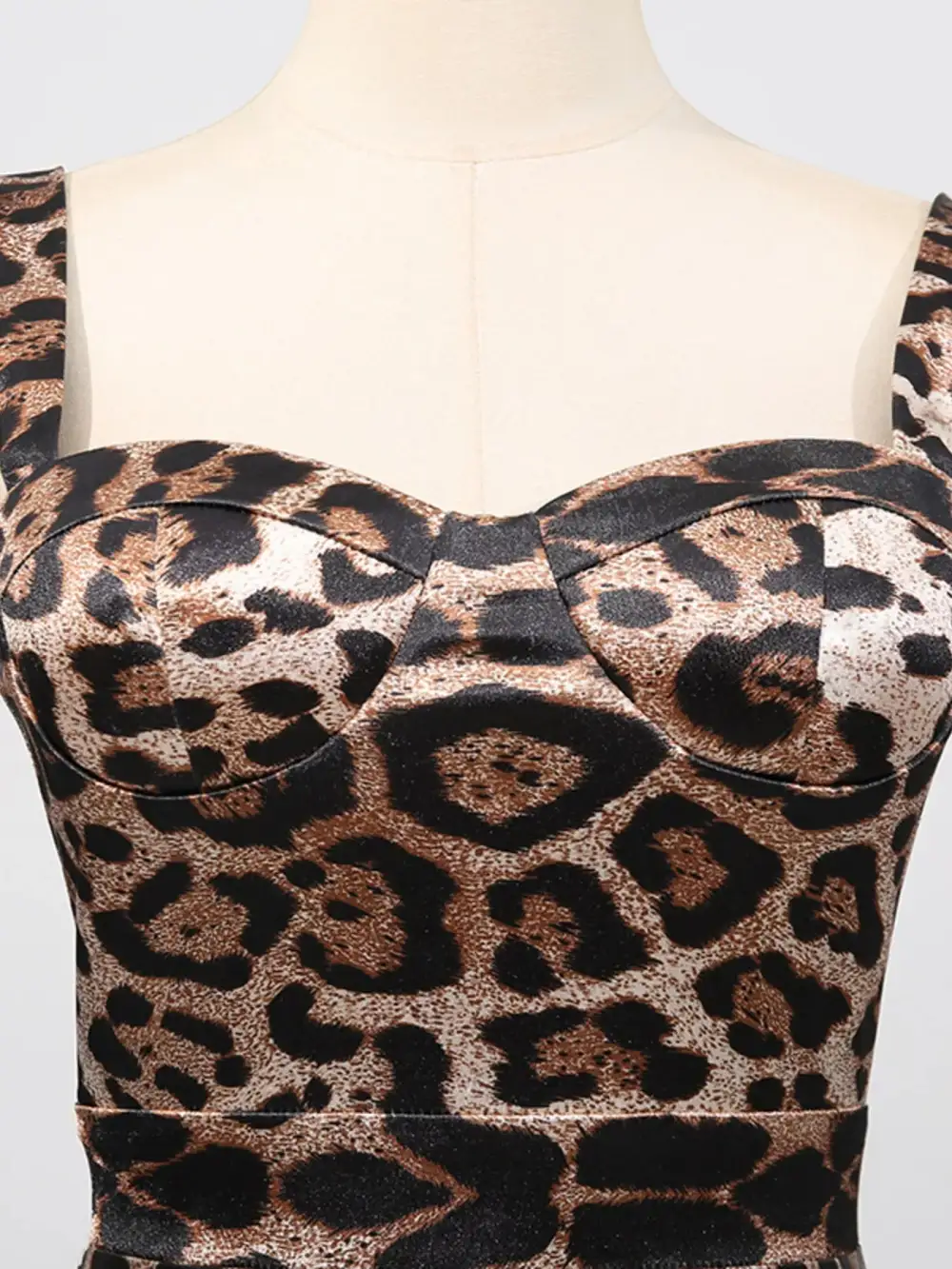 Animal Print Slit Midi Dress