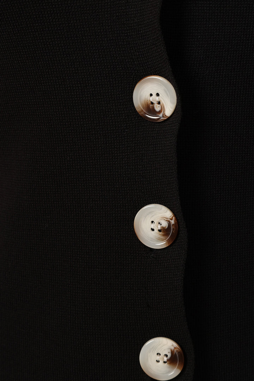 BLACK BUTTONS SEXY MINI DRESS