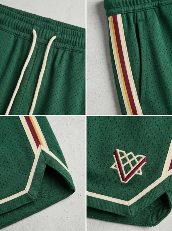 Urban Striped Detail Mesh Detail Essential Men's Basketball Shorts