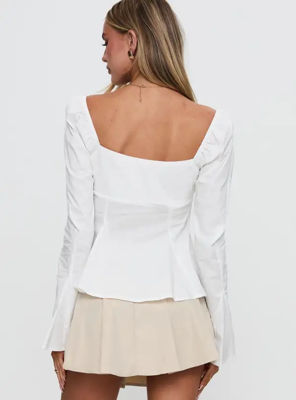 Long Sleeve Ruched Women's Top