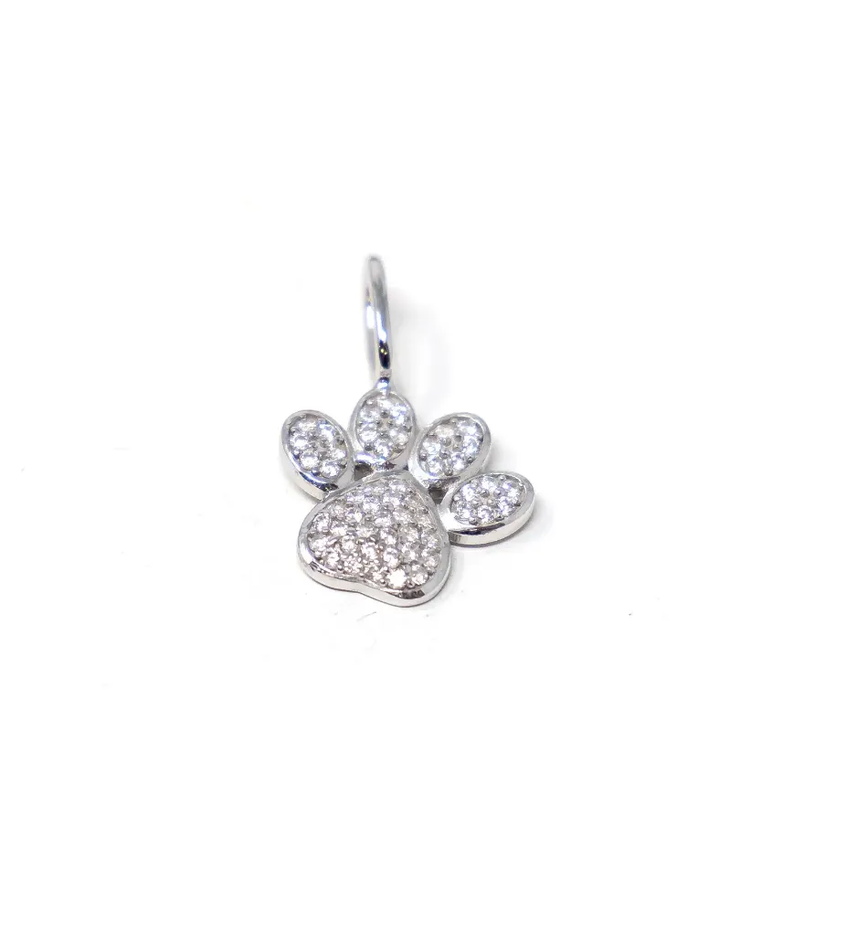 Paw Print Pendant Charm Earrings