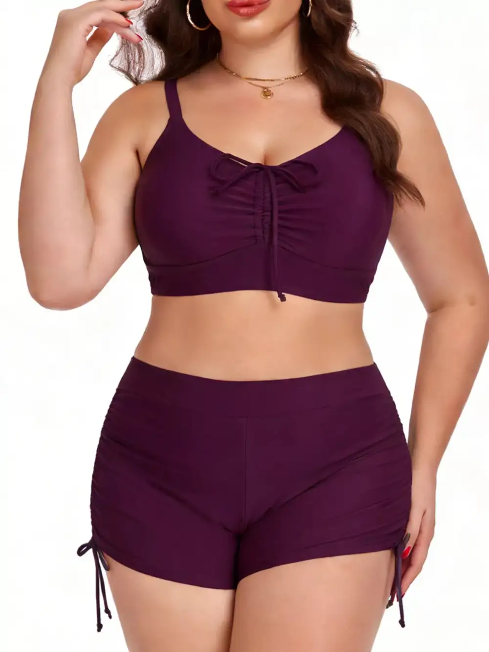 Ruched Two Piece Swim Set