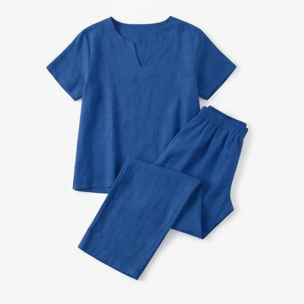 V Neck Top Pants Set