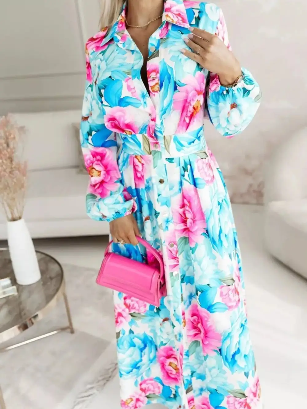 Long Sleeve Maxi Shirt Dress